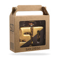 San Diego Gold and Brown Glass Ornament