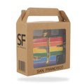 San Francisco Pride glass ornament in kraft packaging by Local Elves.
